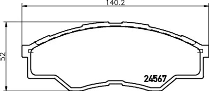 Комплект тормозных колодок HELLA 8DB 355 028-631