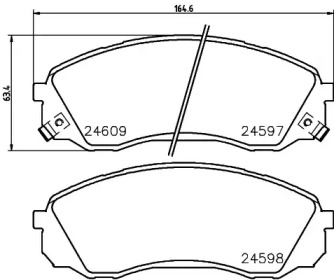 Комплект тормозных колодок HELLA 8DB 355 029-671