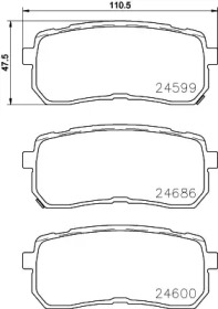 Комплект тормозных колодок HELLA 8DB 355 023-231