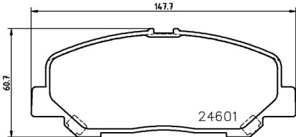 Комплект тормозных колодок HELLA 8DB 355 028-651