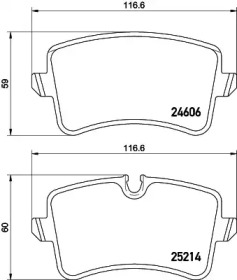 Комплект тормозных колодок HELLA 8DB 355 026-411