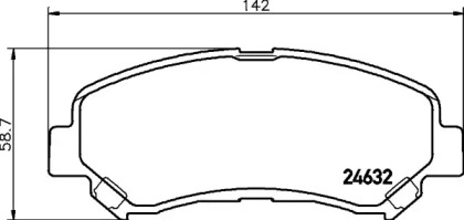 Комплект тормозных колодок HELLA 8DB 355 024-441