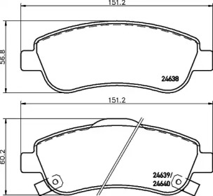 Комплект тормозных колодок HELLA 8DB 355 029-731