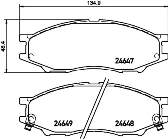 Комплект тормозных колодок HELLA 8DB 355 020-041