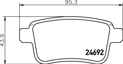 Комплект тормозных колодок HELLA 8DB 355 020-641