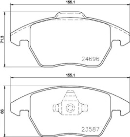 Комплект тормозных колодок HELLA 8DB 355 023-151