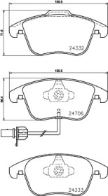 Комплект тормозных колодок HELLA 8DB 355 013-861