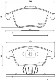 Комплект тормозных колодок HELLA 8DB 355 013-981