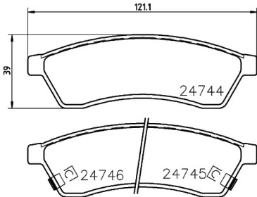 Комплект тормозных колодок HELLA 8DB 355 023-601