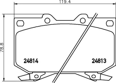 Комплект тормозных колодок HELLA 8DB 355 014-711