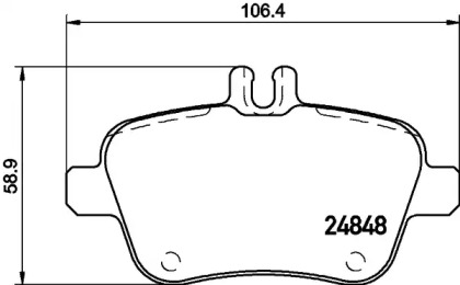 Комплект тормозных колодок HELLA 8DB 355 026-451