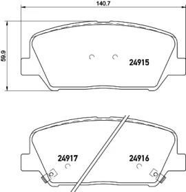 Комплект тормозных колодок HELLA 8DB 355 020-591