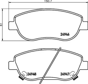 Комплект тормозных колодок HELLA 8DB 355 014-871