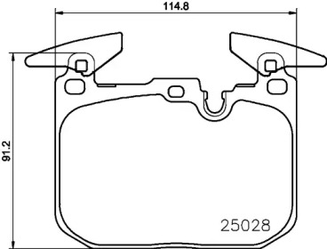 Комплект тормозных колодок HELLA 8DB 355 023-141