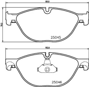 Комплект тормозных колодок HELLA 8DB 355 026-341