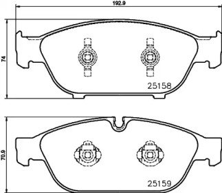 Комплект тормозных колодок HELLA 8DB 355 026-401