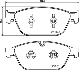 Комплект тормозных колодок HELLA 8DB 355 015-191