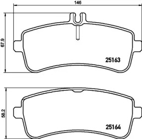 Комплект тормозных колодок HELLA 8DB 355 021-521