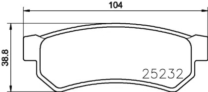 Комплект тормозных колодок HELLA 8DB 355 029-111