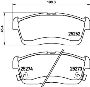 Комплект тормозных колодок HELLA 8DB 355 028-861