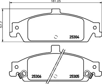 Комплект тормозных колодок HELLA 8DB 355 029-771