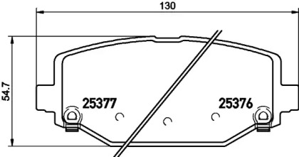 Комплект тормозных колодок HELLA 8DB 355 020-311