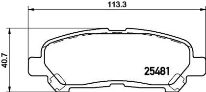 Комплект тормозных колодок HELLA 8DB 355 030-231