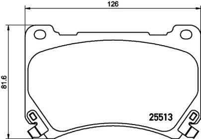 Комплект тормозных колодок HELLA 8DB 355 020-451