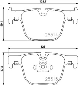 Комплект тормозных колодок HELLA 8DB 355 026-501