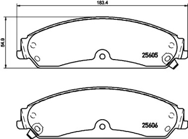 Комплект тормозных колодок HELLA 8DB 355 020-541