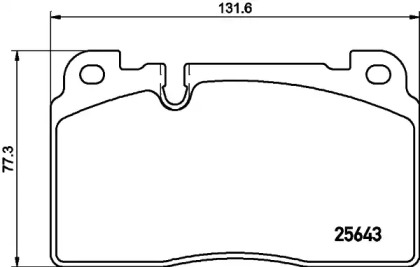 Комплект тормозных колодок HELLA 8DB 355 021-331