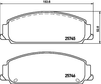 Комплект тормозных колодок HELLA 8DB 355 030-071