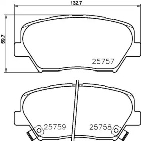 Комплект тормозных колодок HELLA 8DB 355 020-871