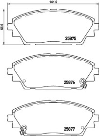 Комплект тормозных колодок HELLA 8DB 355 029-311