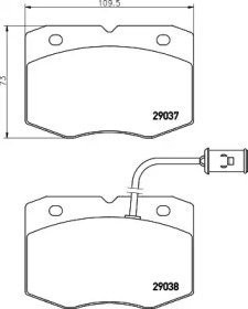 Комплект тормозных колодок HELLA 8DB 355 005-491