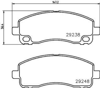 Комплект тормозных колодок HELLA 8DB 355 005-601