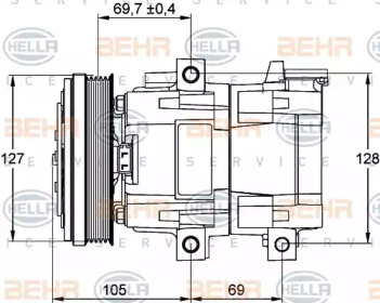 Компрессор HELLA 8FK 351 113-211