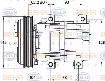 Компрессор HELLA 8FK 351 113-361