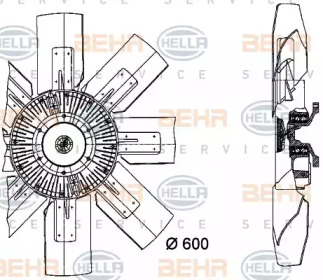 Вентилятор HELLA 8MV 376 728-511