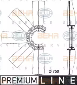 Рабочее колесо вентилятора HELLA 8MV 376 733-161