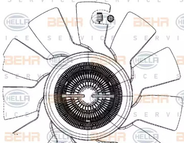 Вентилятор HELLA 8MV 376 907-041