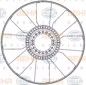 Рабочее колесо вентилятора HELLA 8MV 376 907-211