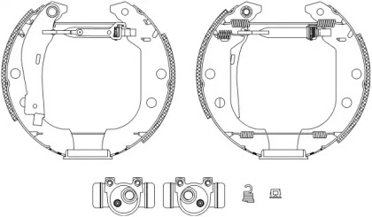 Комлект тормозных накладок HELLA 8DB 355 003-691