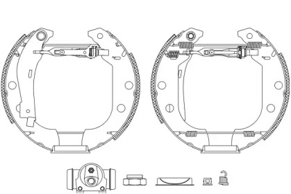 Комлект тормозных накладок HELLA 8DB 355 003-951