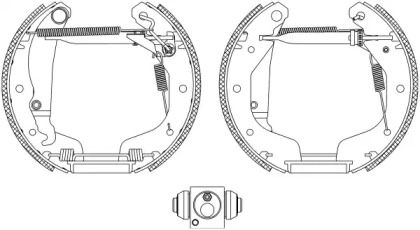 Комлект тормозных накладок HELLA 8DB 355 004-191