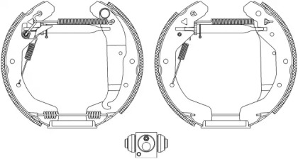 Комлект тормозных накладок HELLA 8DB 355 022-671