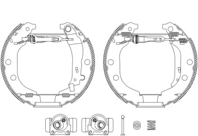 Комлект тормозных накладок HELLA 8DB 355 004-371