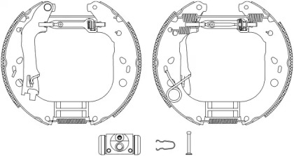 Комлект тормозных накладок HELLA 8DB 355 004-871