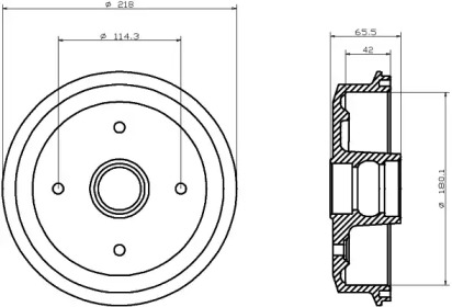 Тормозный барабан HELLA 8DT 355 302-321