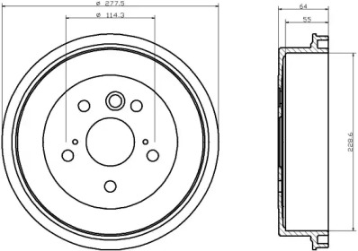 Тормозный барабан HELLA 8DT 355 300-031